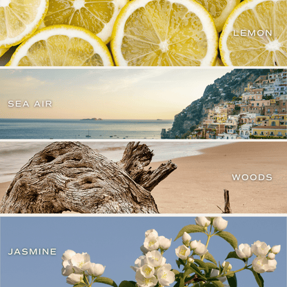Coastal Lemon Soy Candle - Tinted Glass Jar - 12 oz