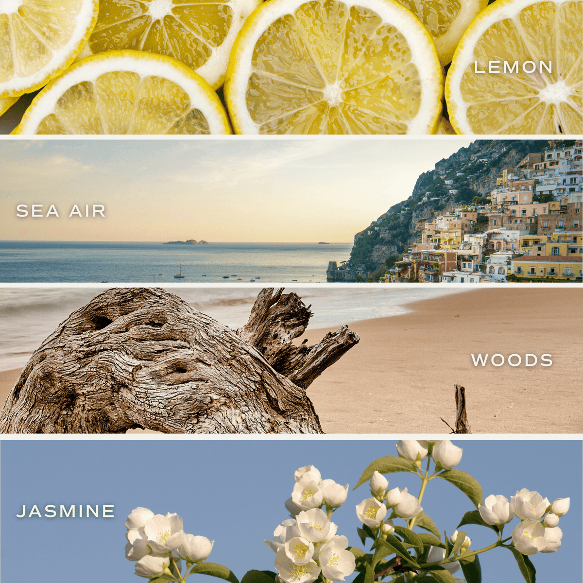 Coastal Lemon Blue Tinted Glass Jar Reed Diffuser
