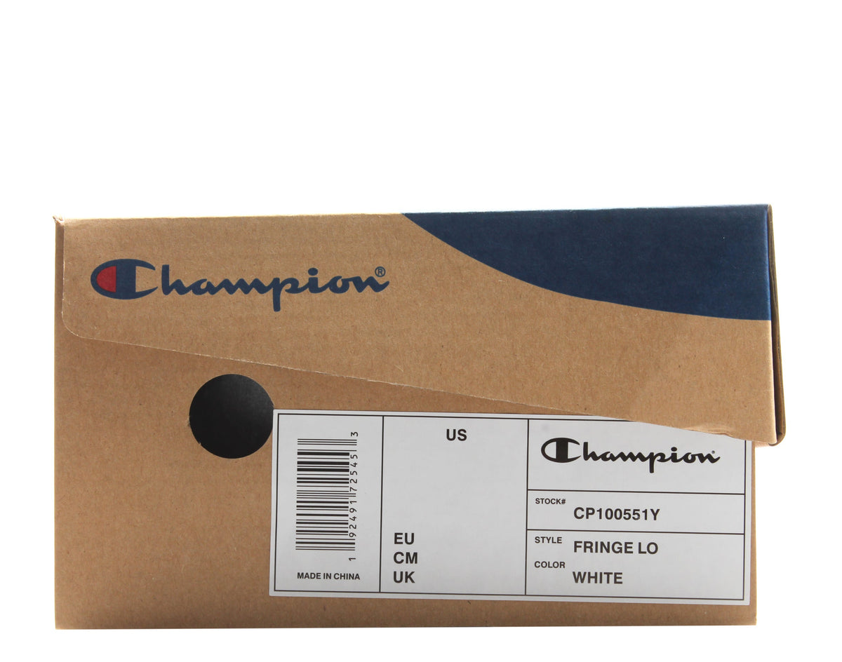 Champion Life Fringe Lo Big Kids' (GS) Sneakers — White Canvas Low-Top