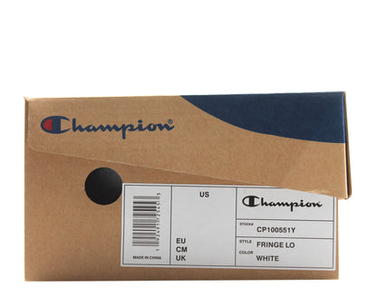 Champion Life Fringe Lo Big Kids' (GS) Sneakers — White Canvas Low-Top