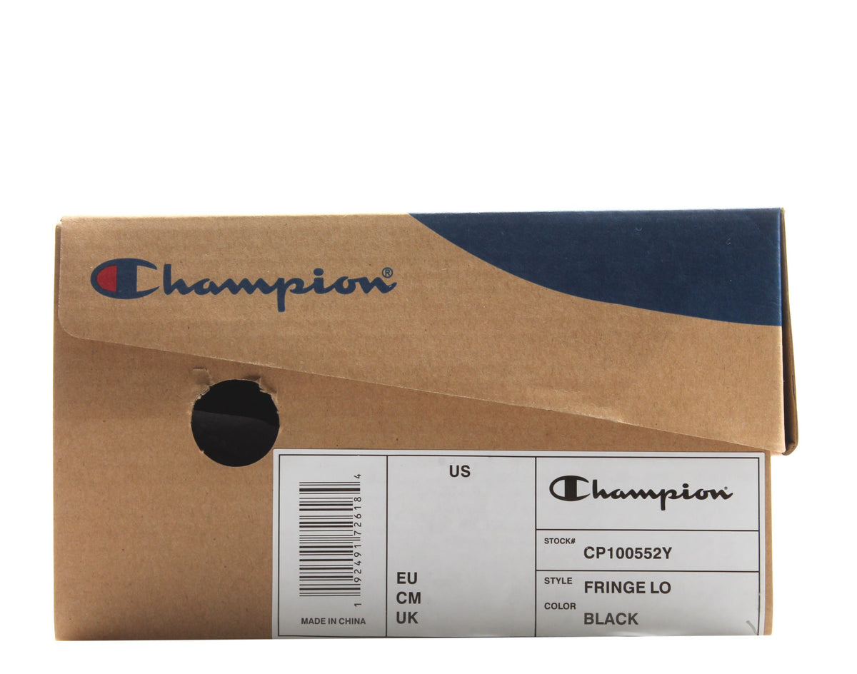 Champion Life Fringe Lo Big Kids' (GS) Sneakers — Black Canvas Low-Top