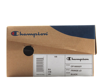 Champion Life Fringe Lo Big Kids' (GS) Sneakers — Black Canvas Low-Top