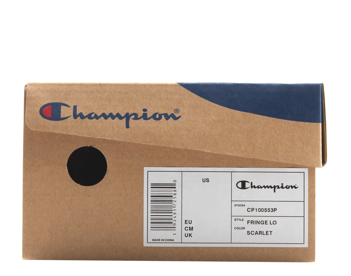 Champion Life Fringe Lo Scarlet Little Kids' (PS) Sneakers — Red Canvas Low-Top