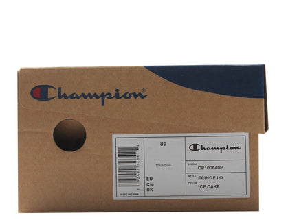 Champion Life Fringe Lo Cake Little Kids' (PS) Sneakers — Ice/Pink Canvas Low-Top