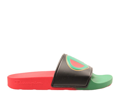 Champion Life IPO Split Rasta Big Kids' (GS) Slides — Multi/Red/Black/Green