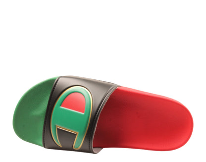 Champion Life IPO Split Rasta Big Kids' (GS) Slides — Multi/Red/Black/Green