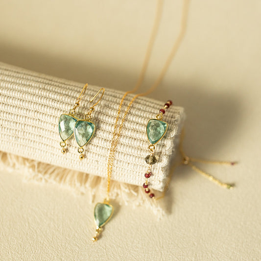 Green Amethyst Gold Isla Collection