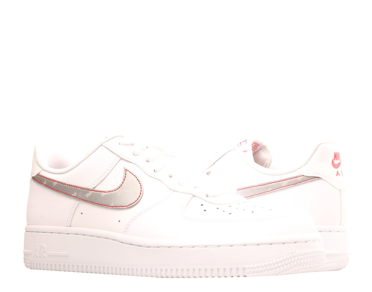 Nike Air Force 1 '07 3M Men's Sneakers — White/Reflective Silver Leather Low-Top