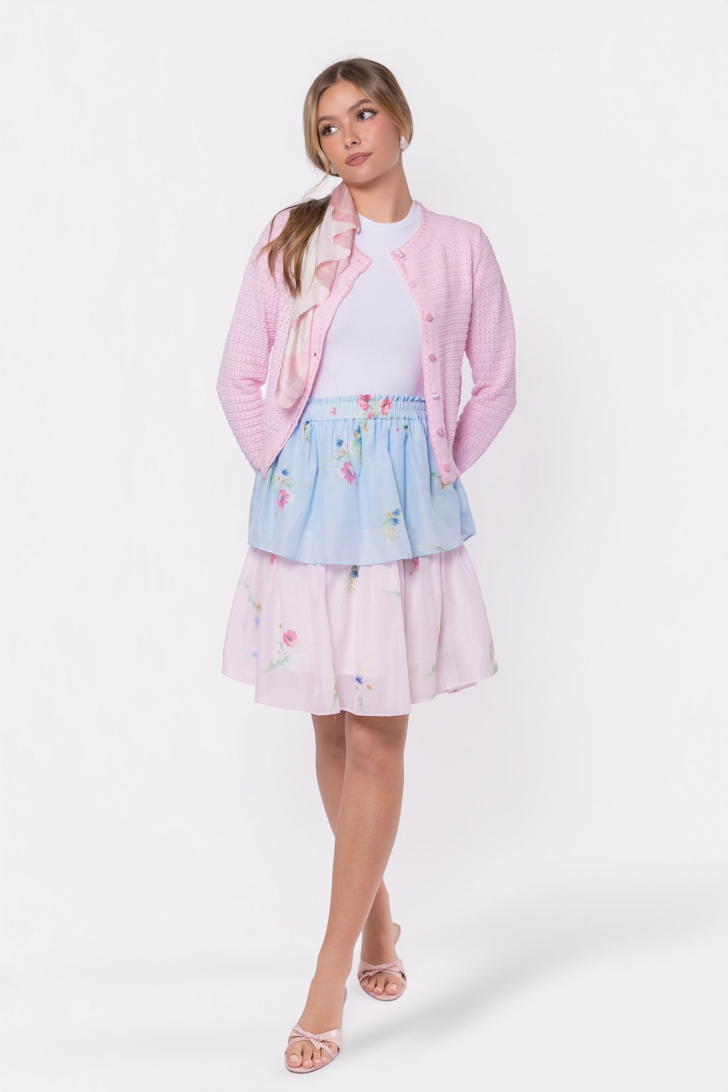 Nora Skirt 23" (Blue Pink)