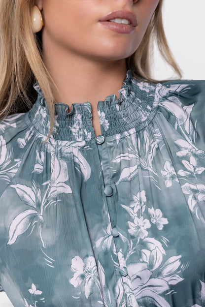 Leslie Dress (Green Pattern)