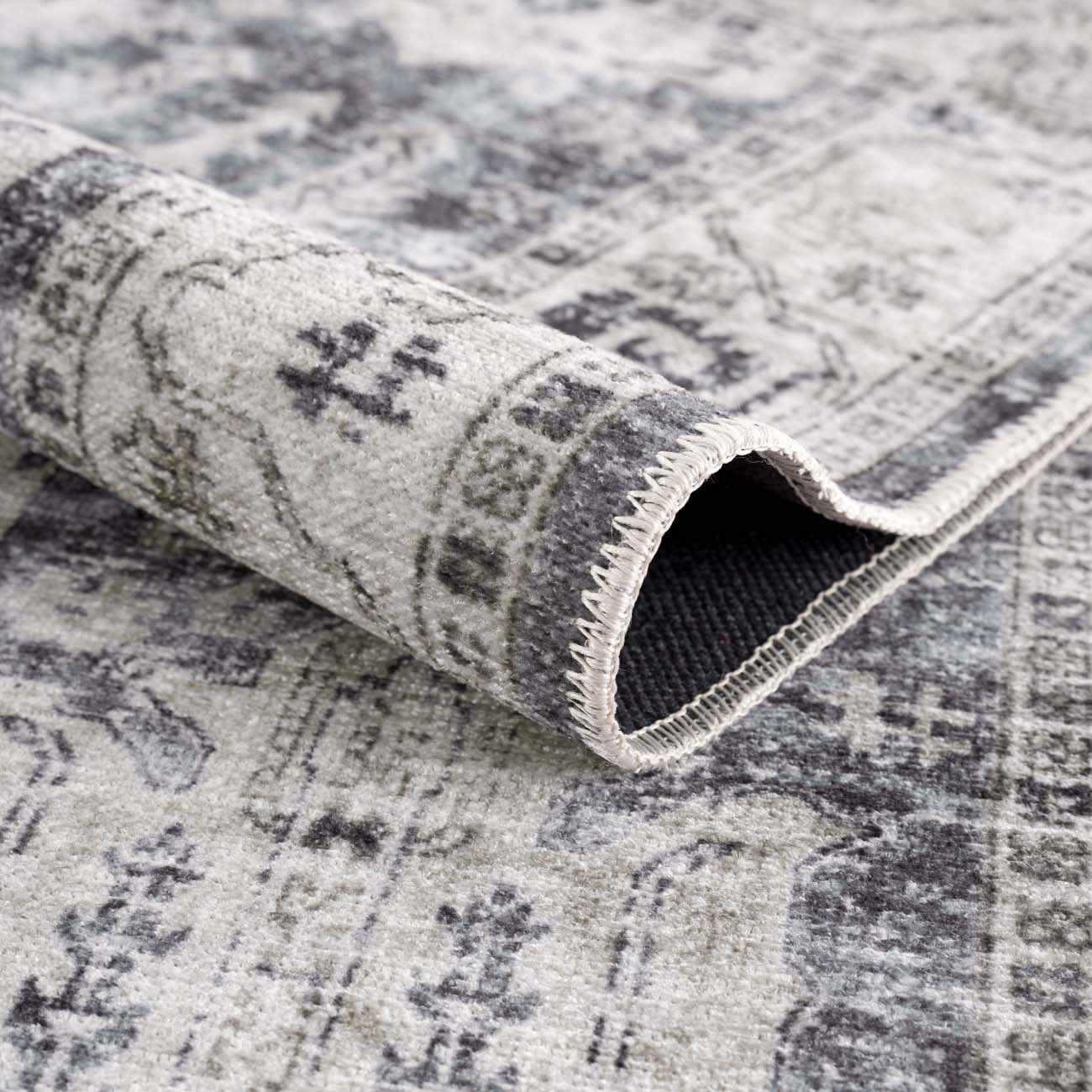 Off White Holi-4602 Washable Area Rug
