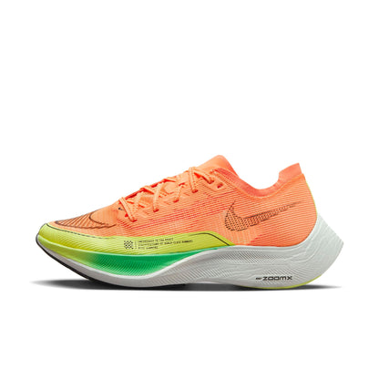 Nike Women's Zoomx Vaporfly Next% 2 'Peach Cream Green Shock' Sneakers