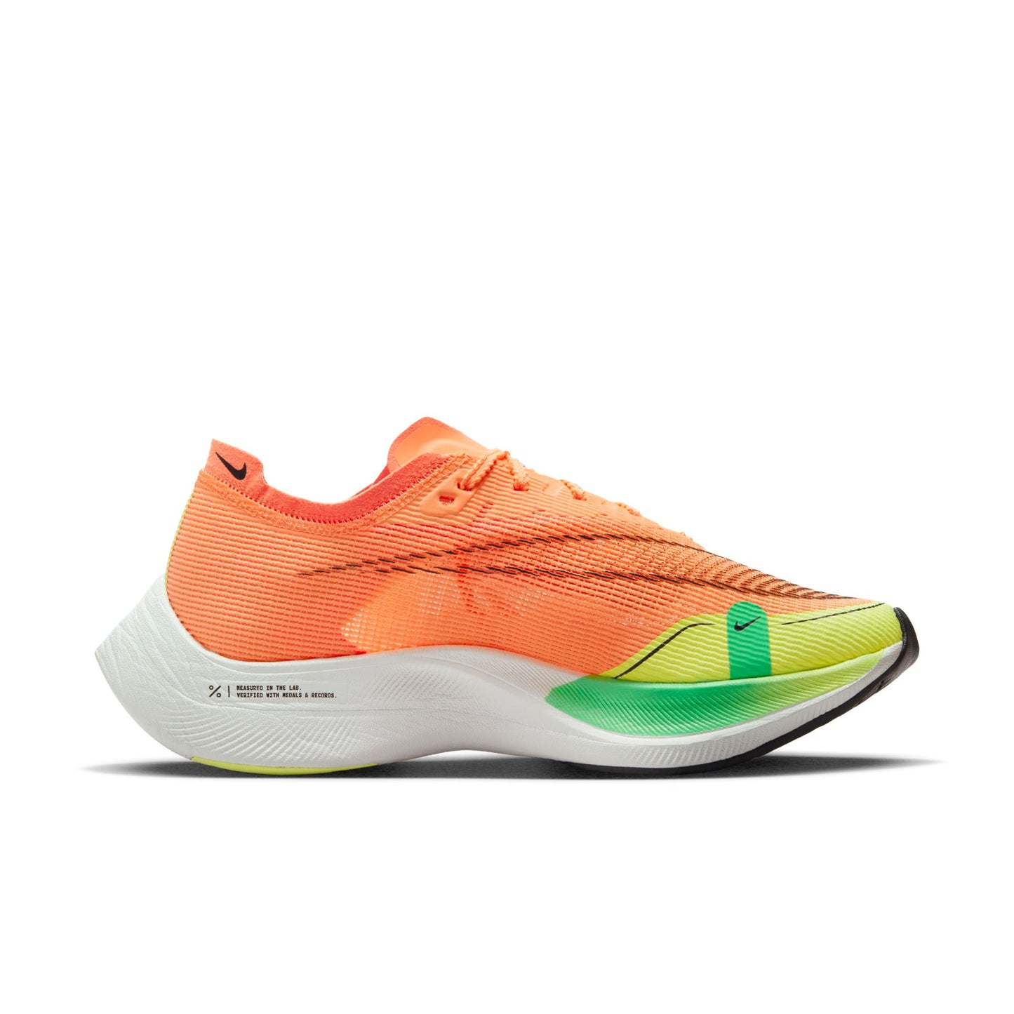Nike Women's Zoomx Vaporfly Next% 2 'Peach Cream Green Shock' Sneakers