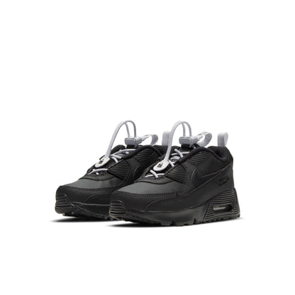 Nike Preschool Air Max 90 Toggle 'Triple Black Ps' Sneakers