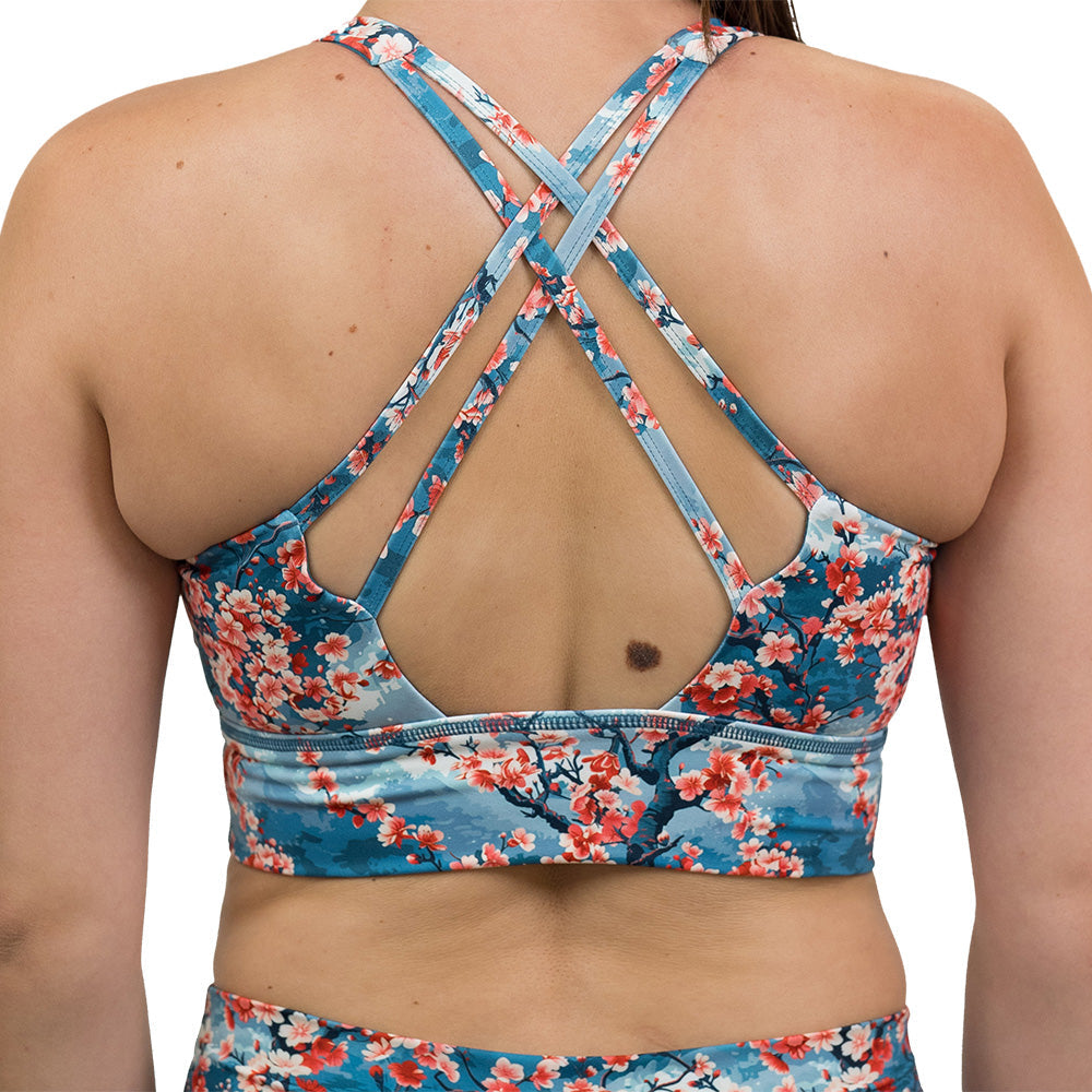 Constantly Varied Gear Longline Bra - Cherry Blossoms