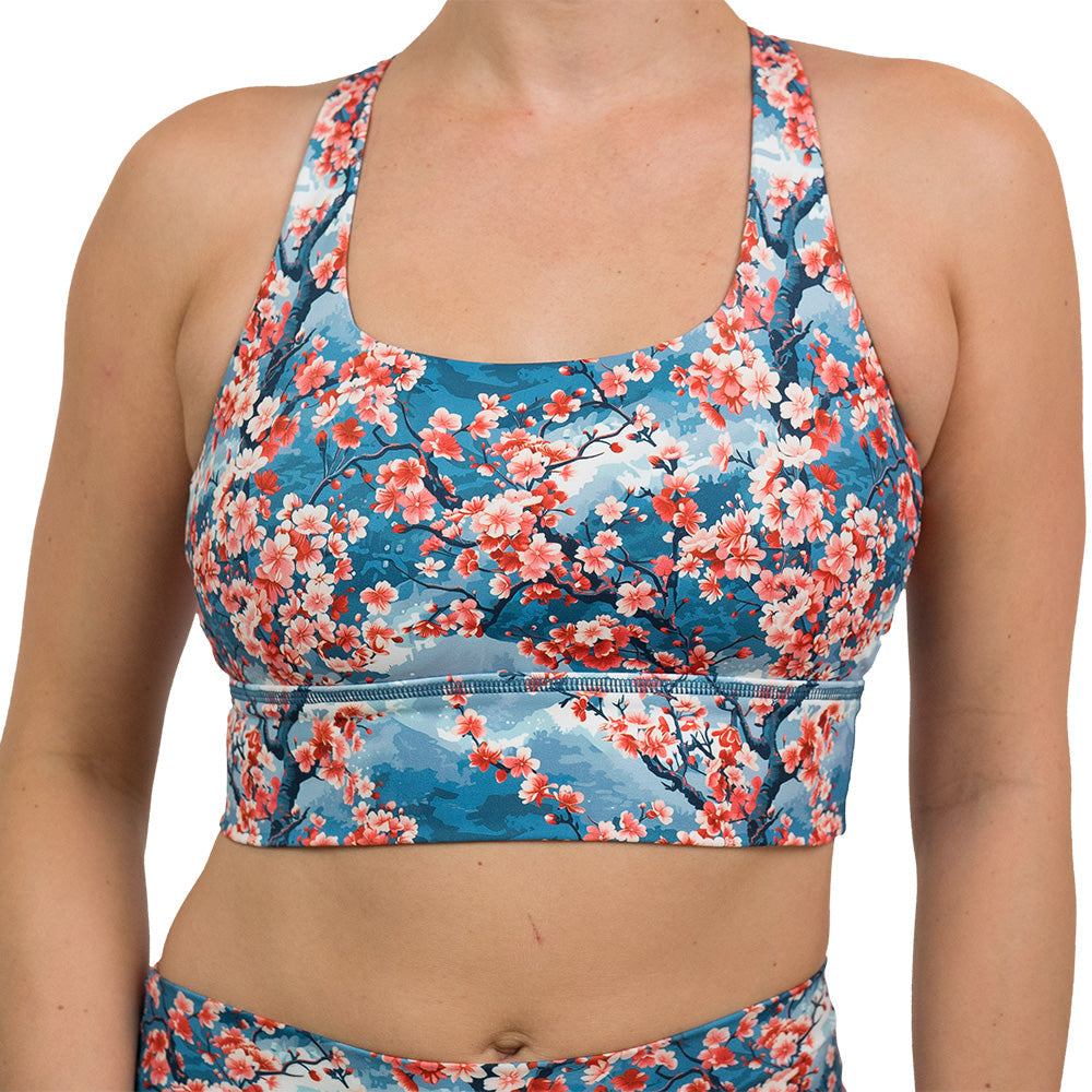 Constantly Varied Gear Longline Bra - Cherry Blossoms