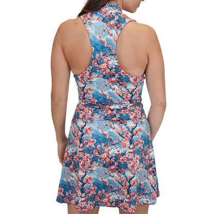 Constantly Varied Gear Half Zip Dress - Cherry Blossoms