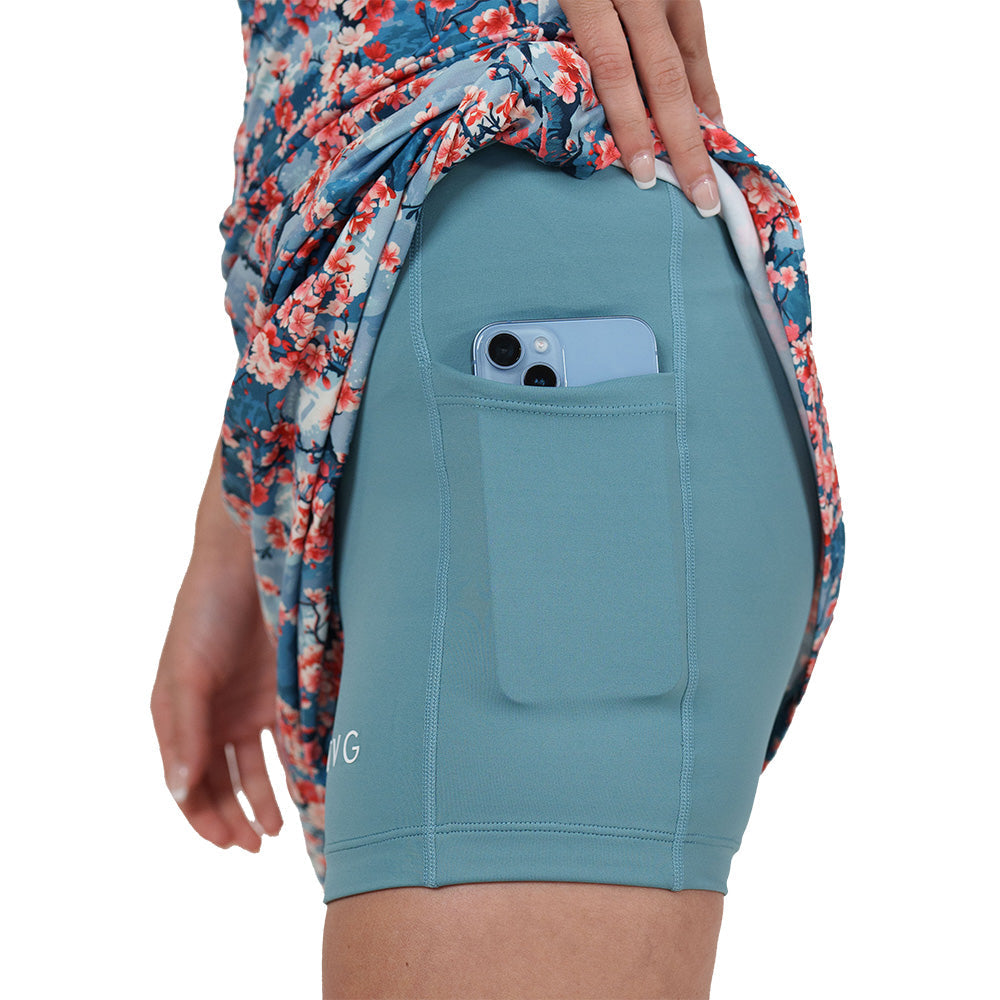 Constantly Varied Gear Half Zip Dress - Cherry Blossoms