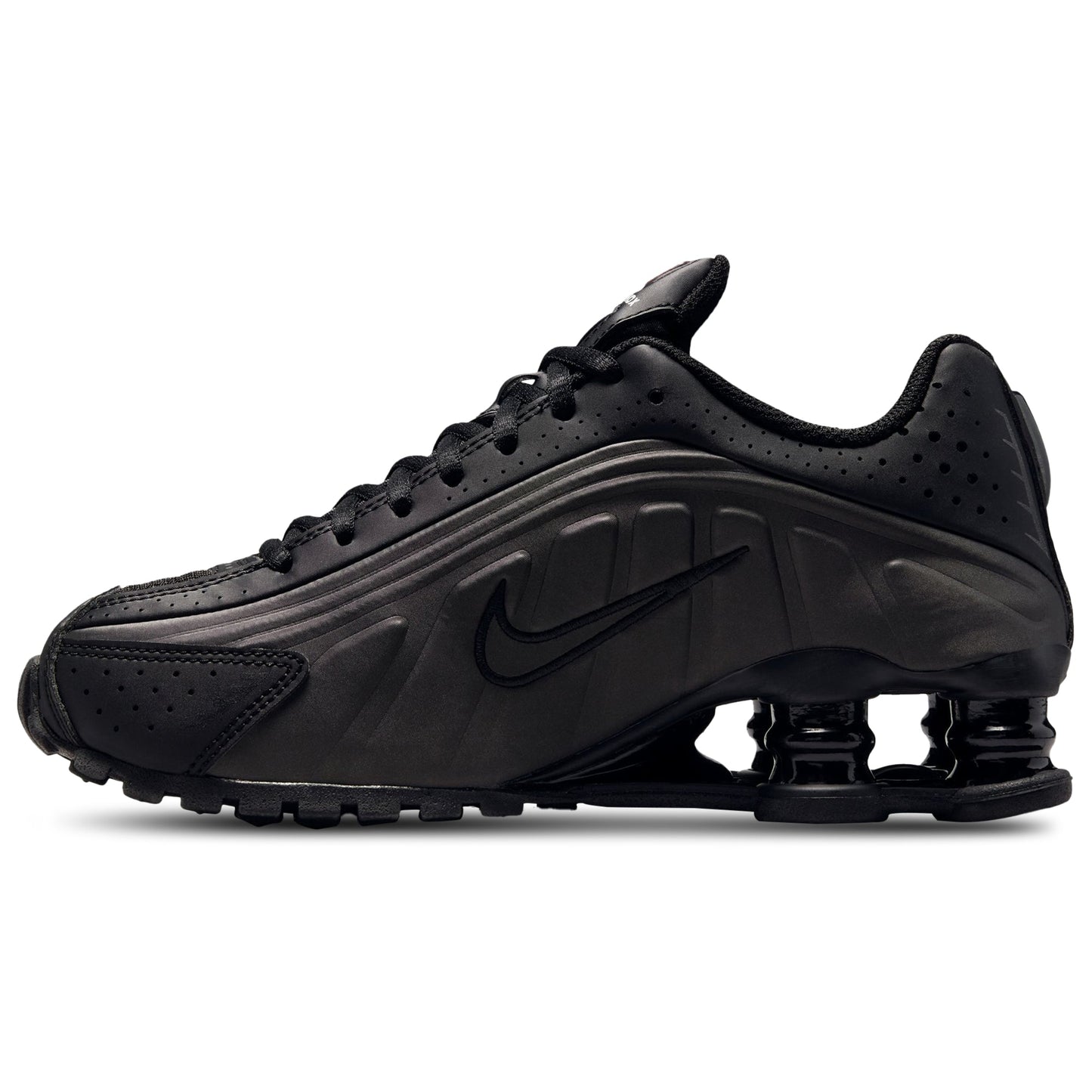 Nike Grade School Shox R4 Black/Bright Crimson