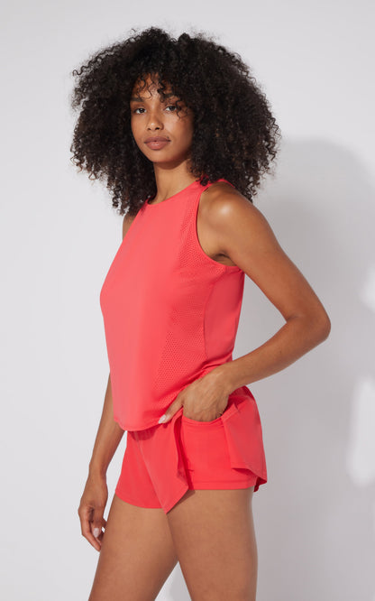 2 PC Laser Cut Tank and Lightstreme Love and Flutter Short Set