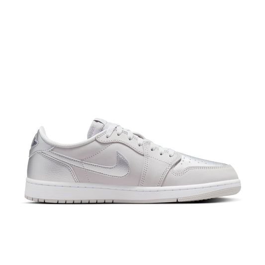 Air Jordan Men's Retro 1 Low Og 'Metallic Silver' Sneakers