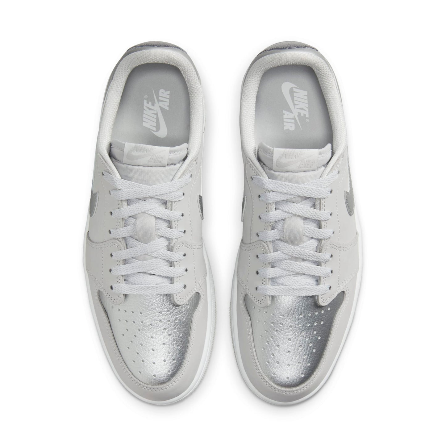 Air Jordan Men's Retro 1 Low Og 'Metallic Silver' Sneakers