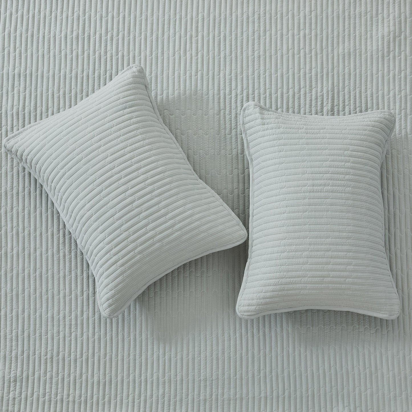 3-Piece Seersucker Textured Quilt & Sham Set