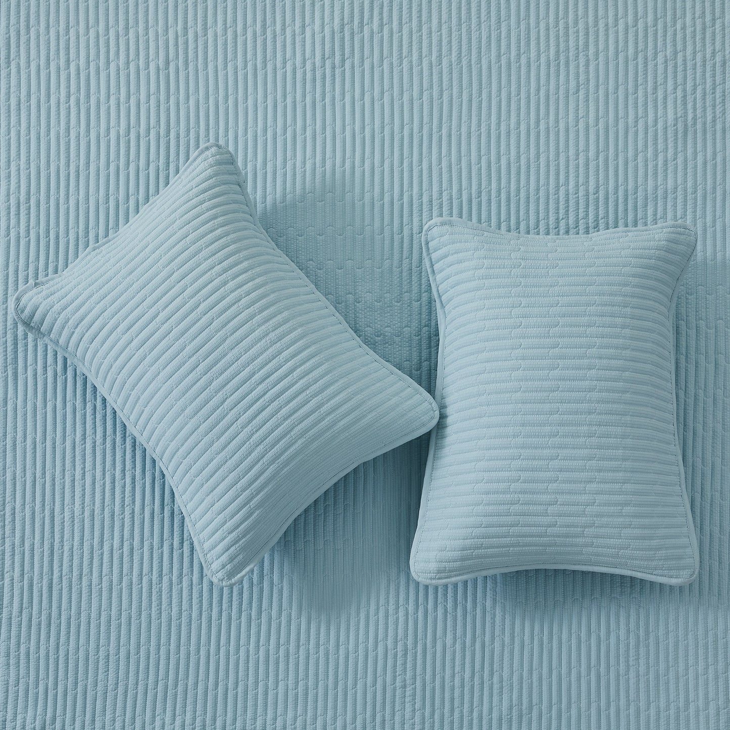 3-Piece Seersucker Textured Quilt & Sham Set