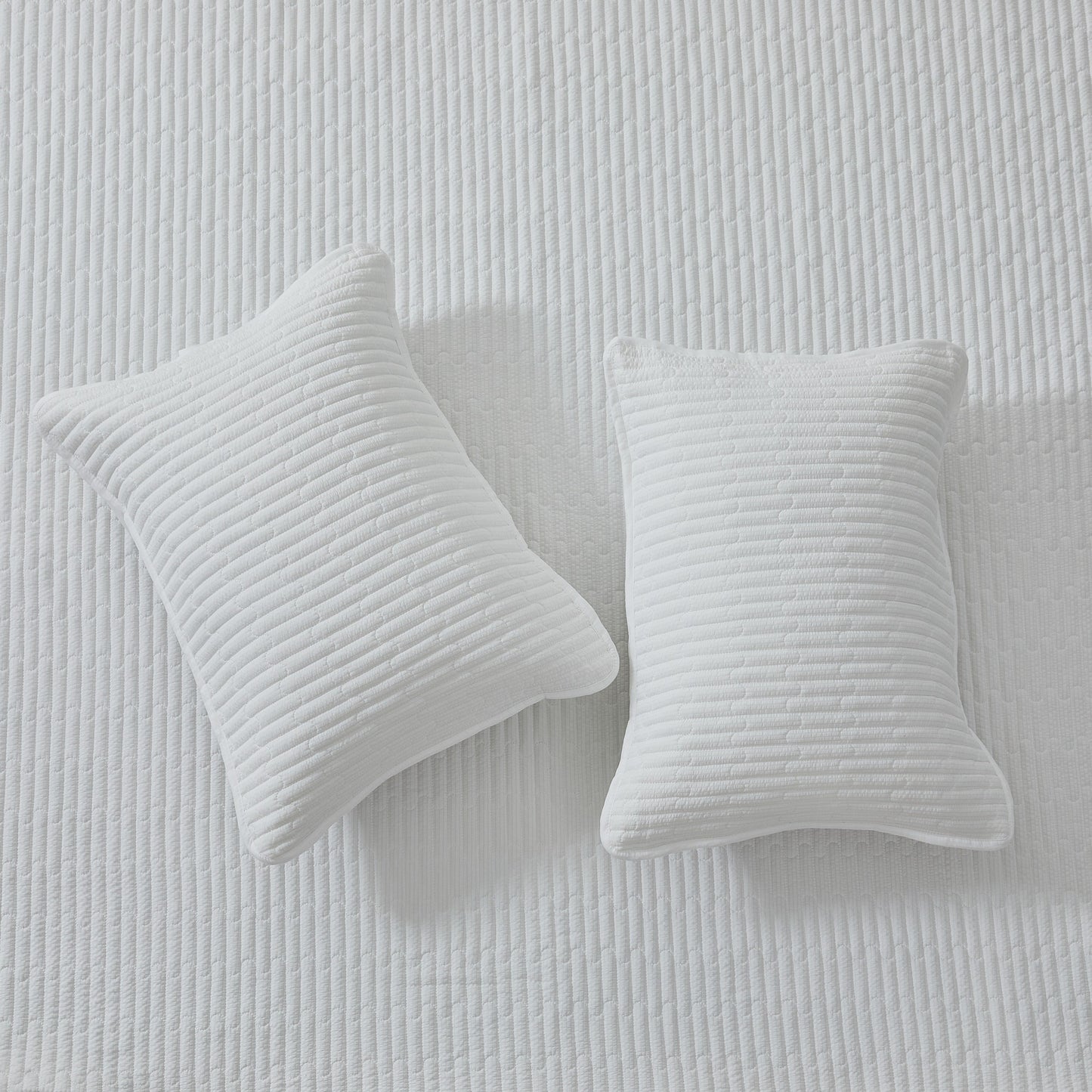 3-Piece Seersucker Textured Quilt & Sham Set