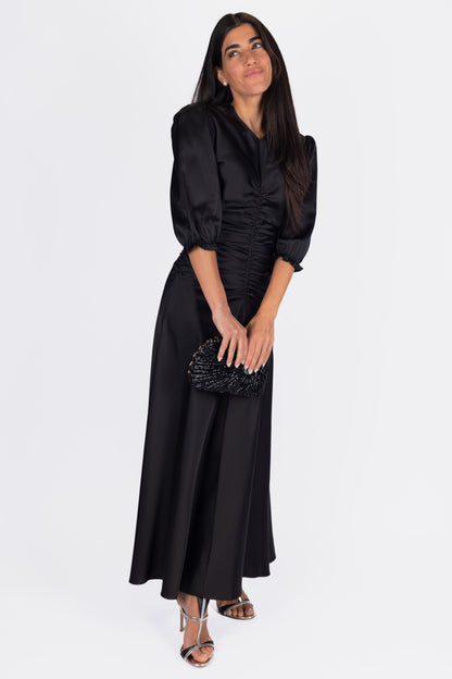 Audrey Dress Short Sleeve (Black Solid)