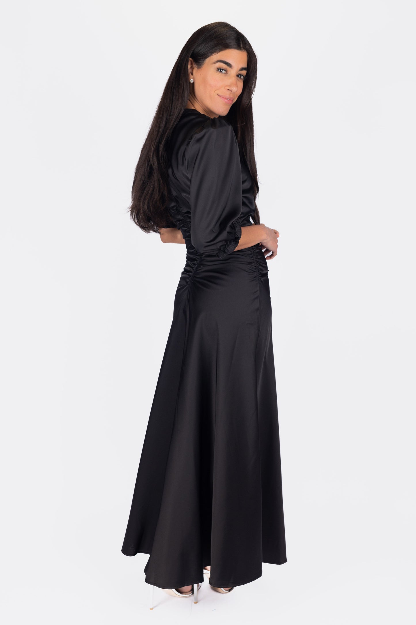 Audrey Dress Short Sleeve (Black Solid)