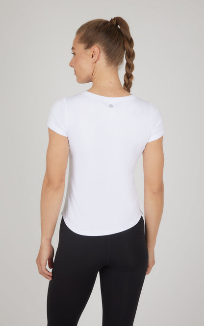 2 PK Super Soft Synergy High Crew Neck Short Sleeve Top and Crew Neck Top