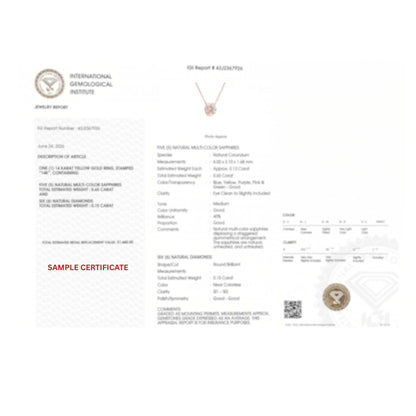 Round (F/VS) Lab Grown Diamond Prong 14K Yellow Gold Three-Stone Past Present Future Pendant Necklace