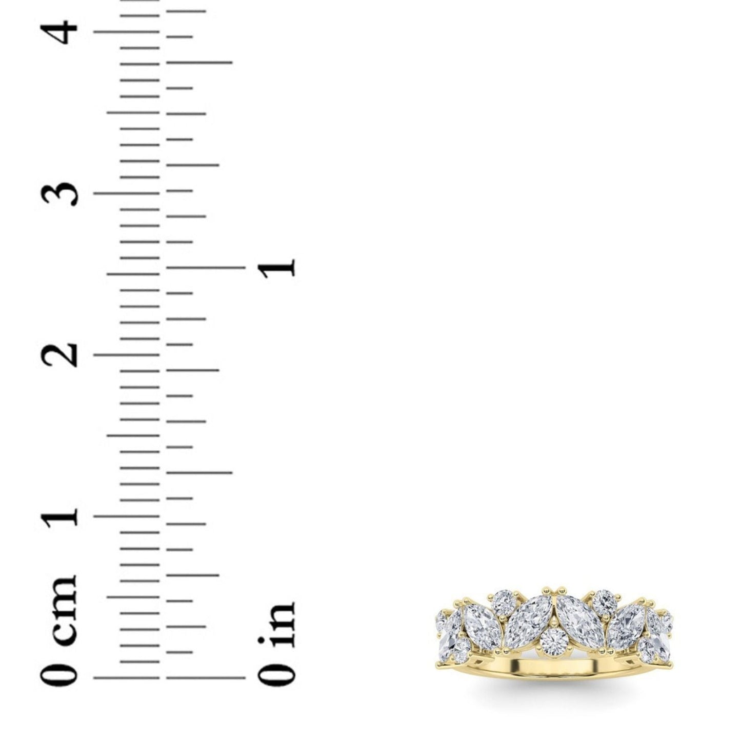 1.5Cttw Marquise Shaped Lab Grown Diamond (G/VS) Engagement Ring in 14K Gold
