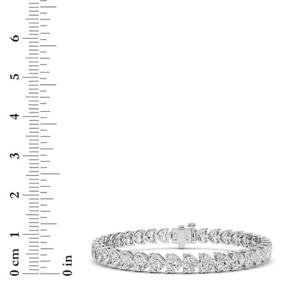 18Cttw Heart Lab Grown Diamond (F/VS ) Bracelet Bracelet in 14K Gold