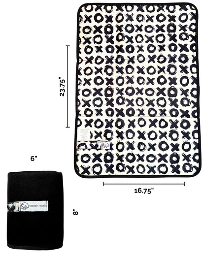 Sarah Wells Portable Diaper Changing Pad Machine Washable, Foldable for Travel or Diaper Bags (XOXO)