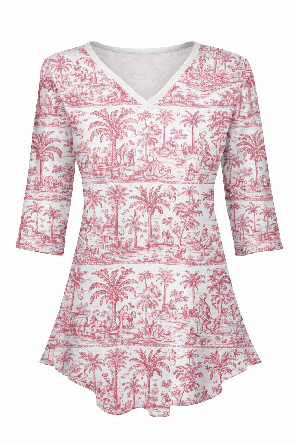 Red White Vintage Floral Script-