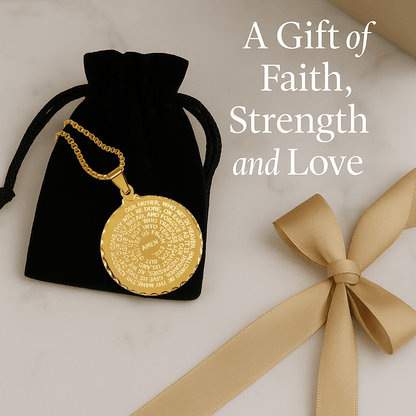 Lord's Prayer Medallion Necklace
