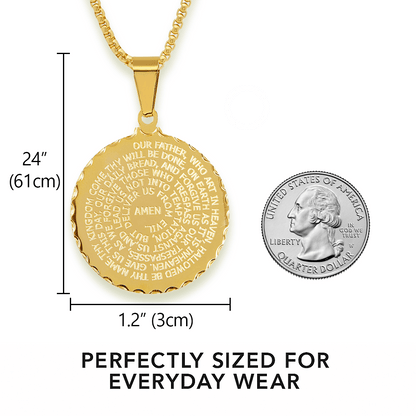 Lord's Prayer Medallion Necklace