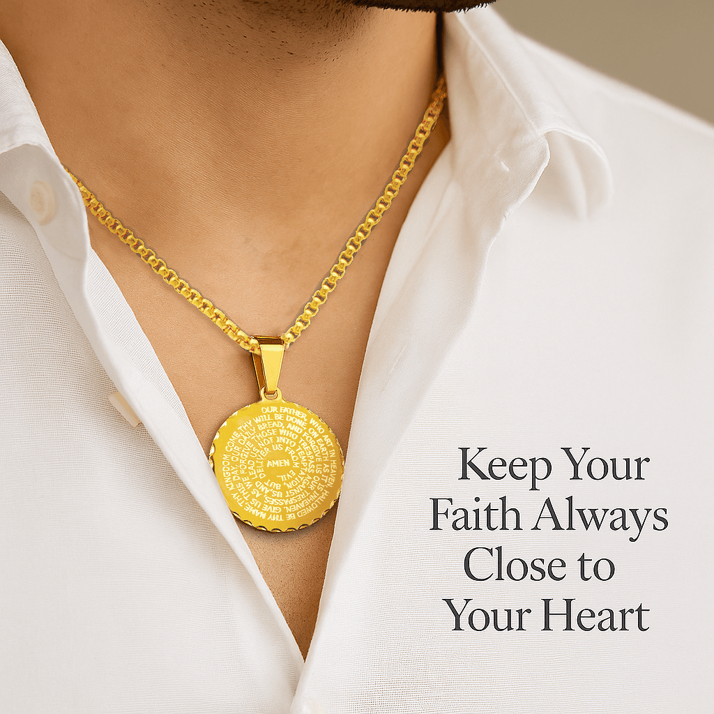Lord's Prayer Medallion Necklace