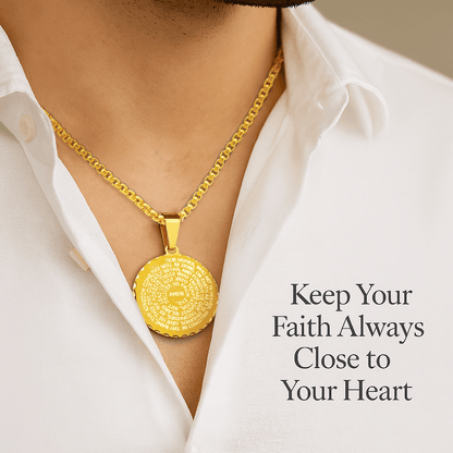 Lord's Prayer Medallion Necklace