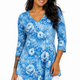 Blue White Multicolor Floral