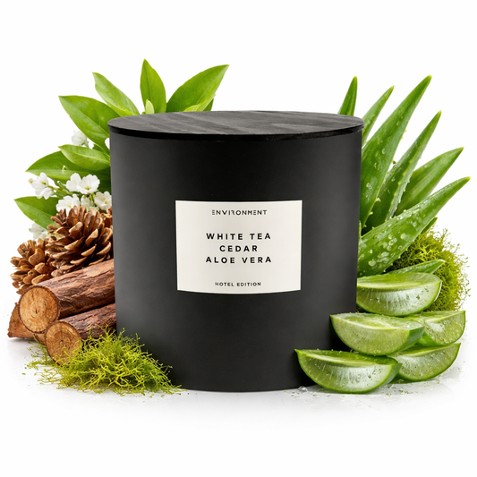 ENVIRONMENT 55oz Candle WhiteTea Cedar AloeVera