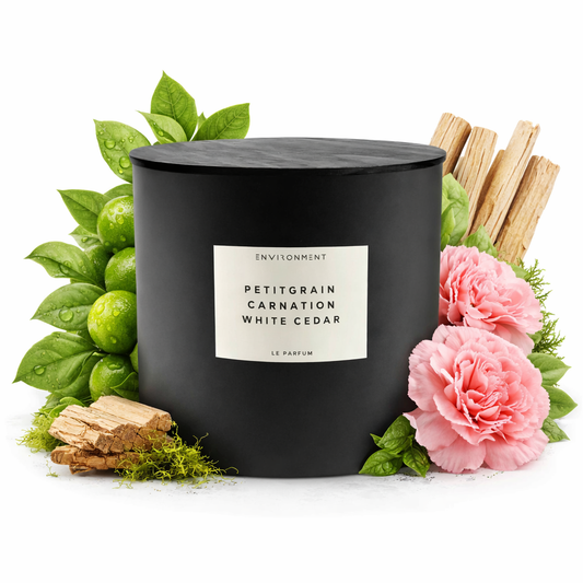 ENVIRONMENT 55oz Candle Petitgrain Carnation WhiteCedar