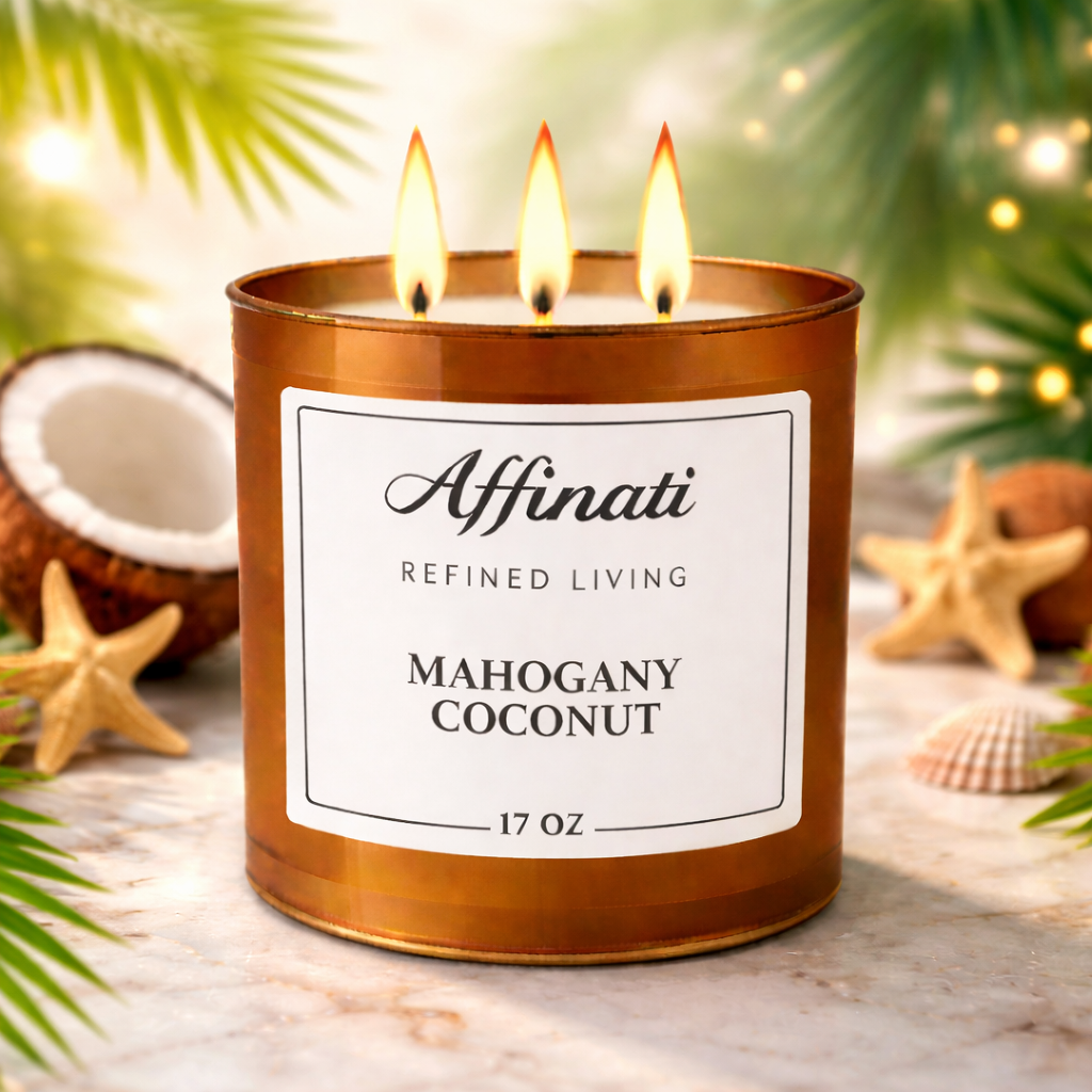 3-Wick Mahogany Coconut Candle