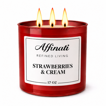 3-Wick Strawberries & Cream Candle