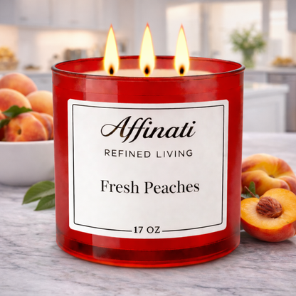 3-Wick Fresh Peaches Candle
