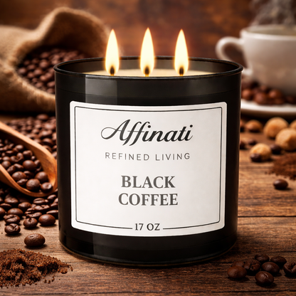 3-Wick Black Coffee Candle