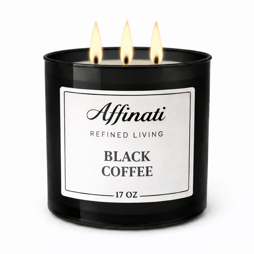 3-Wick Black Coffee Candle