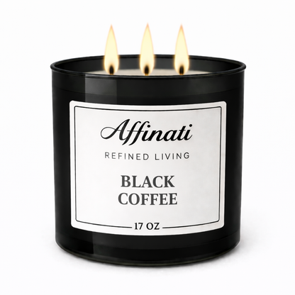 3-Wick Black Coffee Candle